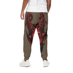 Red Devil Satan Print Cotton Pants