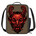Red Devil Satan Print Crossbody Lunch Bag