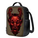 Red Devil Satan Print Crossbody Lunch Bag