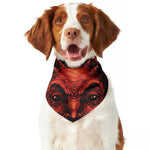 Red Devil Satan Print Dog Bandana