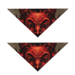 Red Devil Satan Print Dog Bandana