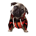 Red Devil Satan Print Dog Zip Up Hoodie