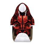 Red Devil Satan Print Dog Zip Up Hoodie
