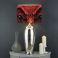 Red Devil Satan Print Drum Lamp Shade