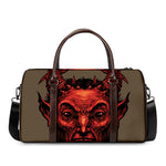 Red Devil Satan Print Duffle Bag