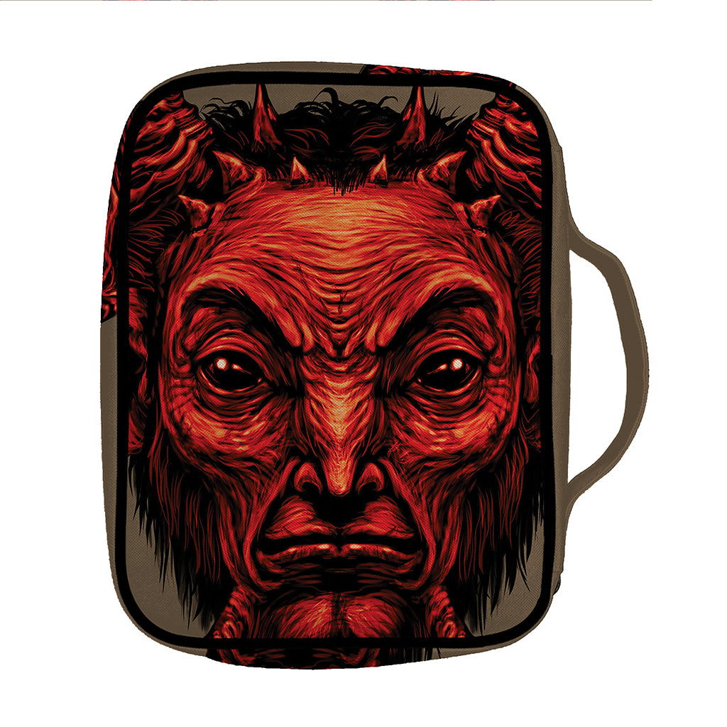 Red Devil Satan Print Front Pocket Bible Bag