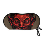 Red Devil Satan Print Glasses Case