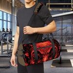 Red Devil Satan Print Gym Bag
