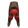 Red Devil Satan Print Hammer Pants