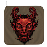 Red Devil Satan Print Hand Towel