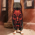 Red Devil Satan Print Harem Pants