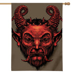 Red Devil Satan Print House Flag
