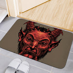 Red Devil Satan Print Indoor Door Mat