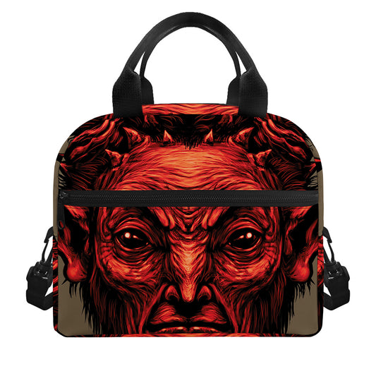 Red Devil Satan Print Insulated Lunch Bag