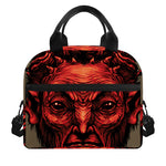 Red Devil Satan Print Insulated Lunch Bag