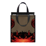 Red Devil Satan Print Insulated Lunch Tote