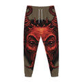 Red Devil Satan Print Jogger Pants