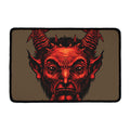 Red Devil Satan Print Kitchen Mat
