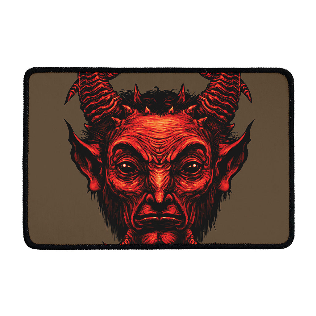 Red Devil Satan Print Kitchen Mat