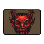 Red Devil Satan Print Kitchen Mat