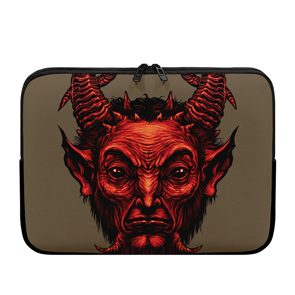 Red Devil Satan Print Laptop Sleeve