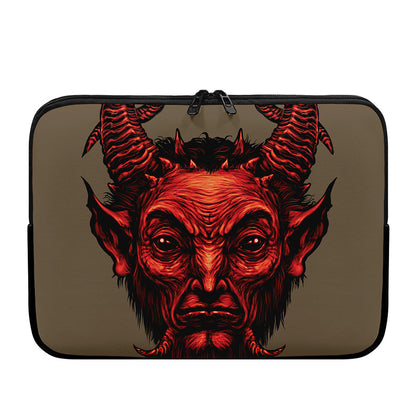 Red Devil Satan Print Laptop Sleeve