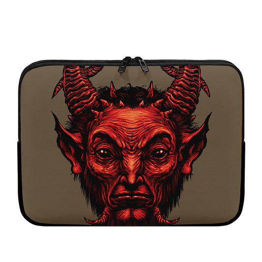 Red Devil Satan Print Laptop Sleeve