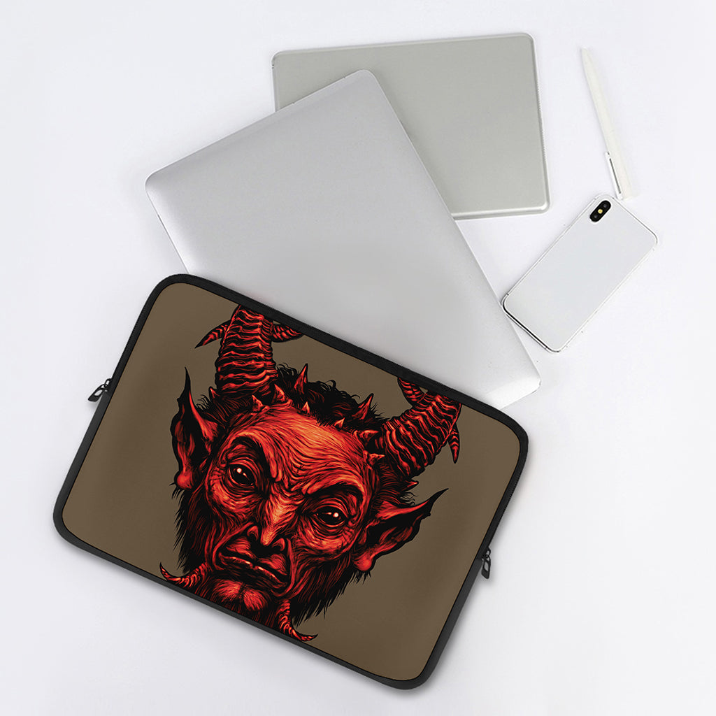 Red Devil Satan Print Laptop Sleeve