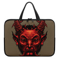 Red Devil Satan Print Laptop Sleeve With Handle