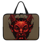 Red Devil Satan Print Laptop Sleeve With Handle