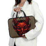 Red Devil Satan Print Laptop Sleeve With Handle