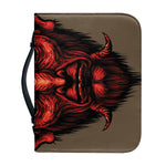Red Devil Satan Print Leather Bible Cover