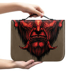Red Devil Satan Print Leather Bible Cover