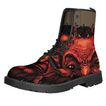 Red Devil Satan Print Backpack