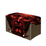 Red Devil Satan Print Leather Tissue Box Cover