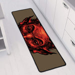 Red Devil Satan Print Long Kitchen Mat