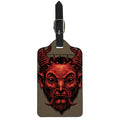 Red Devil Satan Print Luggage Tag