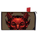 Red Devil Satan Print Mailbox Cover
