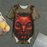 Red Devil Satan Print Men's Bodysuit