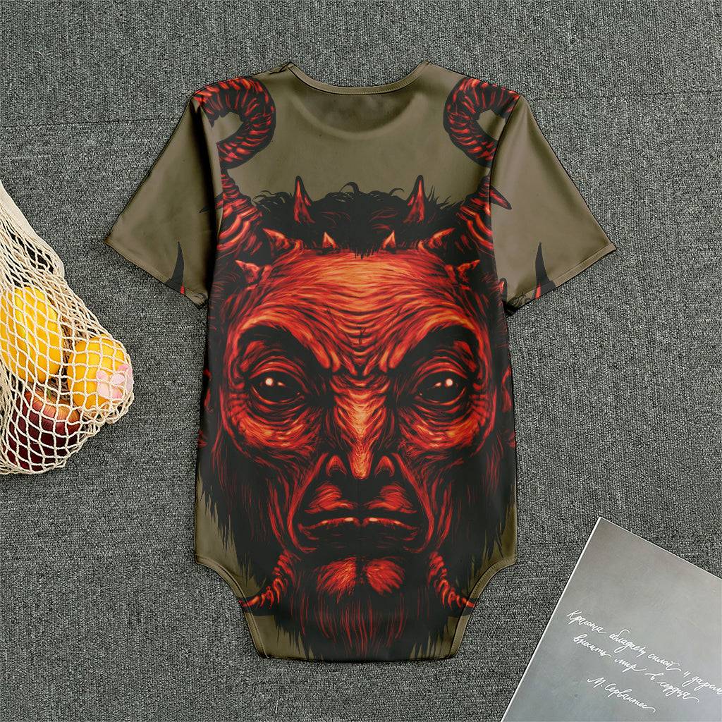 Red Devil Satan Print Men's Bodysuit
