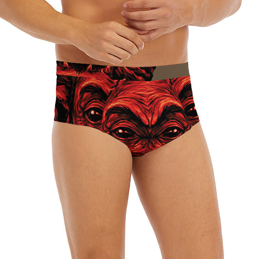 Red Devil Satan Print Men's Briefs