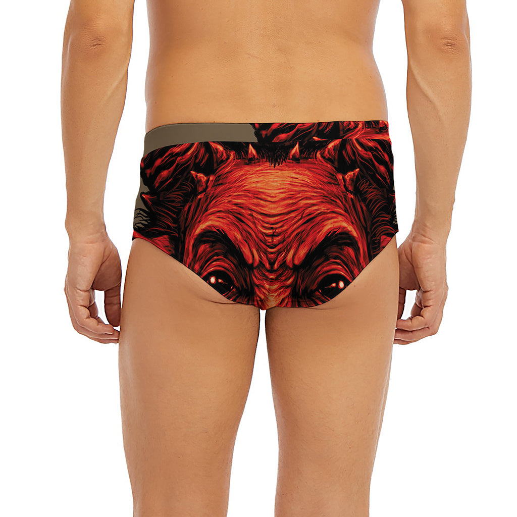 Red Devil Satan Print Men's Briefs