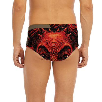 Red Devil Satan Print Men's Briefs