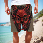 Red Devil Satan Print Men's Cargo Shorts