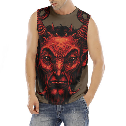 Red Devil Satan Print Men's Fitness Tank Top