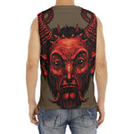 Red Devil Satan Print Men's Fitness Tank Top