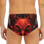 Red Devil Satan Print Men's Triangle Swim Briefs