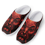 Red Devil Satan Print Mesh Casual Shoes