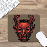 Red Devil Satan Print Mouse Pad
