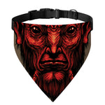 Red Devil Satan Print Over The Collar Dog Bandana